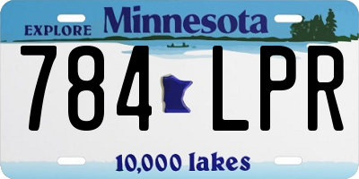 MN license plate 784LPR