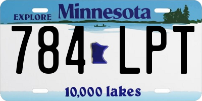 MN license plate 784LPT