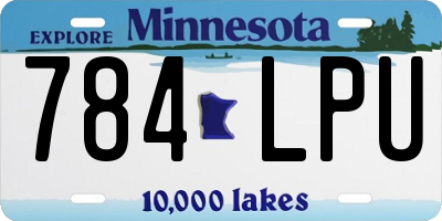 MN license plate 784LPU