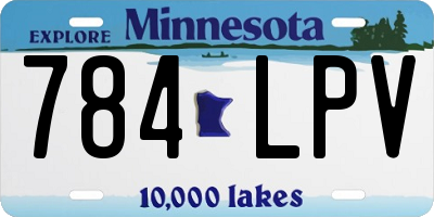 MN license plate 784LPV