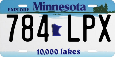 MN license plate 784LPX