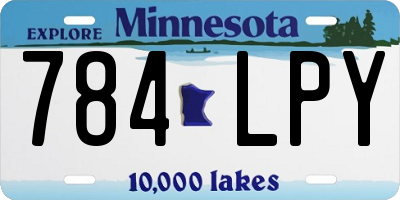 MN license plate 784LPY