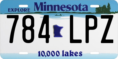 MN license plate 784LPZ