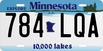 MN license plate 784LQA