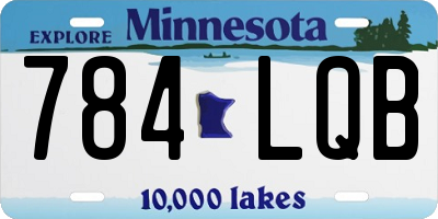 MN license plate 784LQB