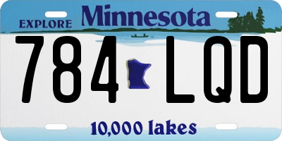 MN license plate 784LQD
