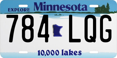 MN license plate 784LQG