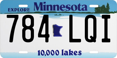 MN license plate 784LQI