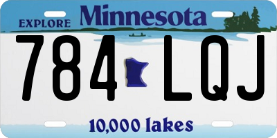MN license plate 784LQJ