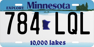 MN license plate 784LQL