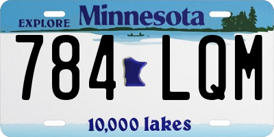 MN license plate 784LQM