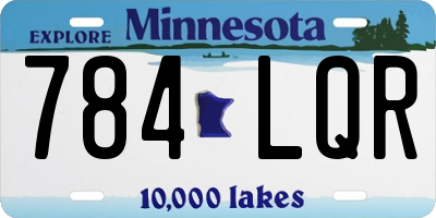 MN license plate 784LQR