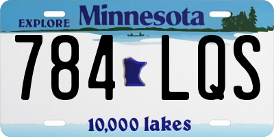 MN license plate 784LQS