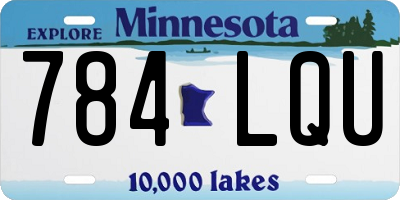 MN license plate 784LQU