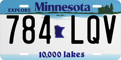 MN license plate 784LQV