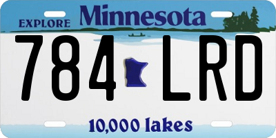 MN license plate 784LRD