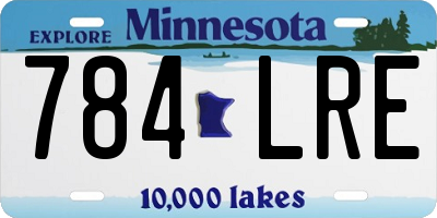 MN license plate 784LRE