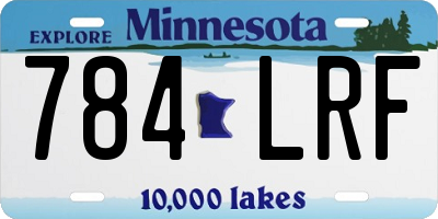 MN license plate 784LRF