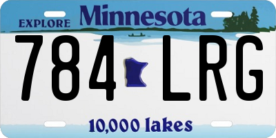 MN license plate 784LRG