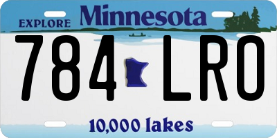 MN license plate 784LRO