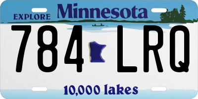 MN license plate 784LRQ