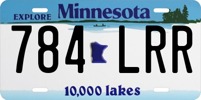 MN license plate 784LRR