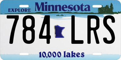 MN license plate 784LRS