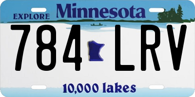 MN license plate 784LRV