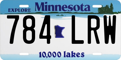 MN license plate 784LRW