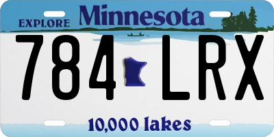 MN license plate 784LRX