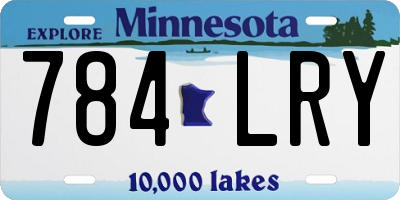 MN license plate 784LRY