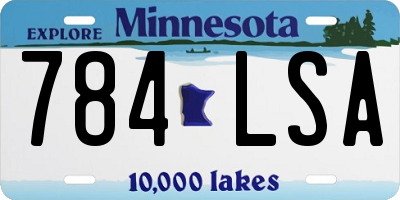 MN license plate 784LSA