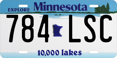 MN license plate 784LSC