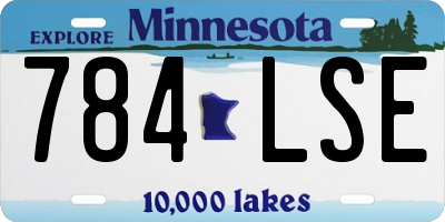 MN license plate 784LSE