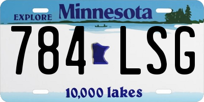 MN license plate 784LSG
