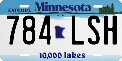MN license plate 784LSH