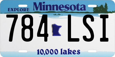 MN license plate 784LSI