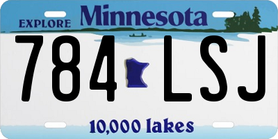 MN license plate 784LSJ