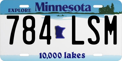 MN license plate 784LSM