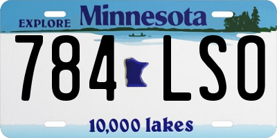 MN license plate 784LSO