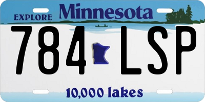 MN license plate 784LSP