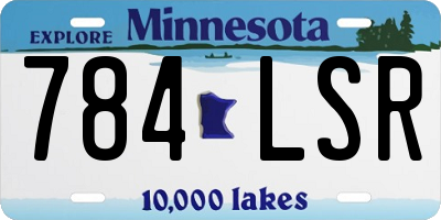 MN license plate 784LSR