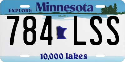 MN license plate 784LSS