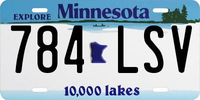 MN license plate 784LSV