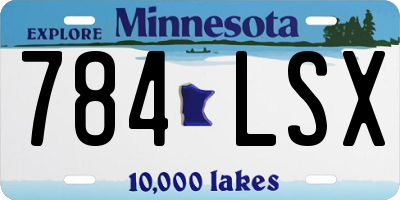 MN license plate 784LSX