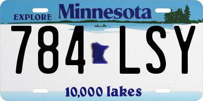 MN license plate 784LSY