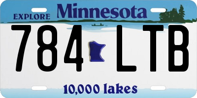 MN license plate 784LTB