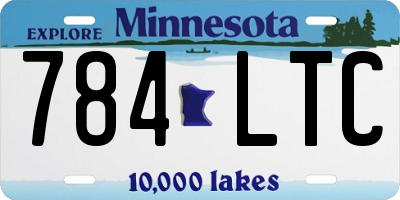 MN license plate 784LTC