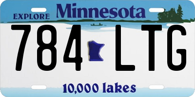 MN license plate 784LTG