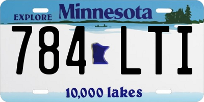 MN license plate 784LTI